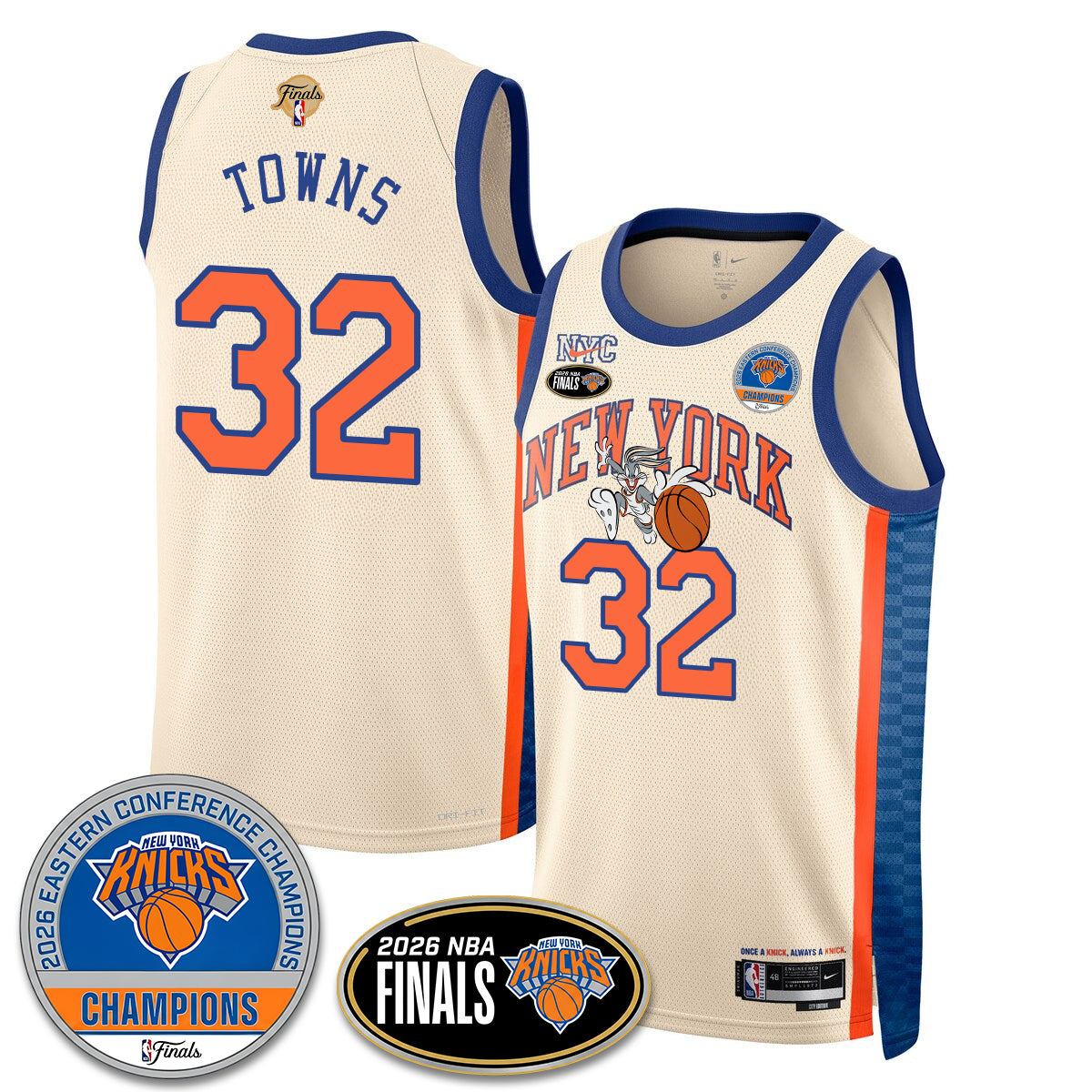 New York Knicks 2026 Basketball Eastern Conference Champions x Bunny Vapor Jersey - Stitched-Cuztomshoes