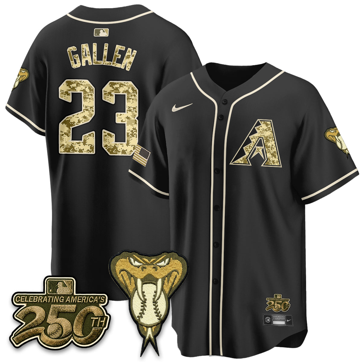 Arizona Diamonbacks Salute to Service 2026 Vapor Premier Limited Jersey - Stitched-Cuztomshoes
