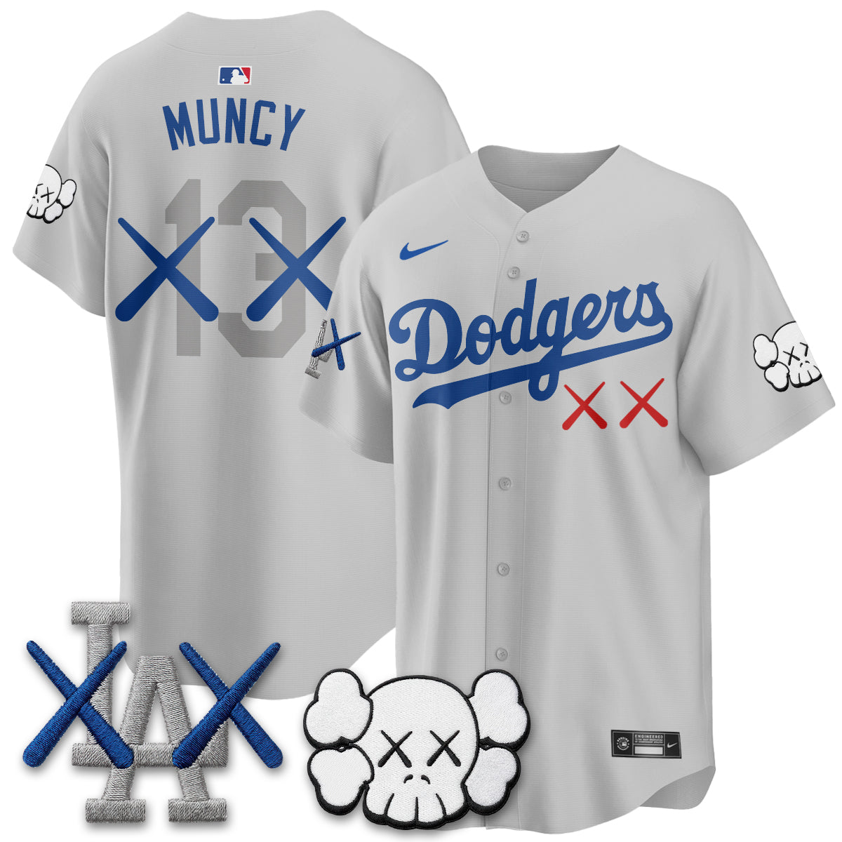 Los Angeles Dodgers x KAWS Edition Vapor Jersey - Stitched-Cuztomshoes