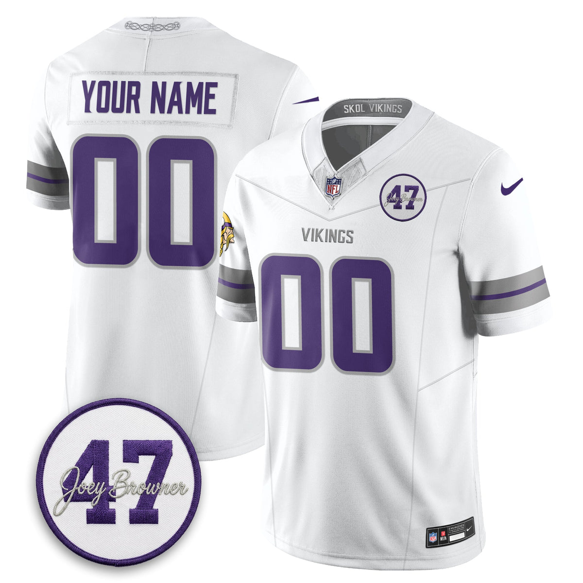 Minnesota Twins Joey Browner Thank You For Memories - 1960 Ð 2026 Football Vapor Limited Custom Jersey - Stitched-Cuztomshoes