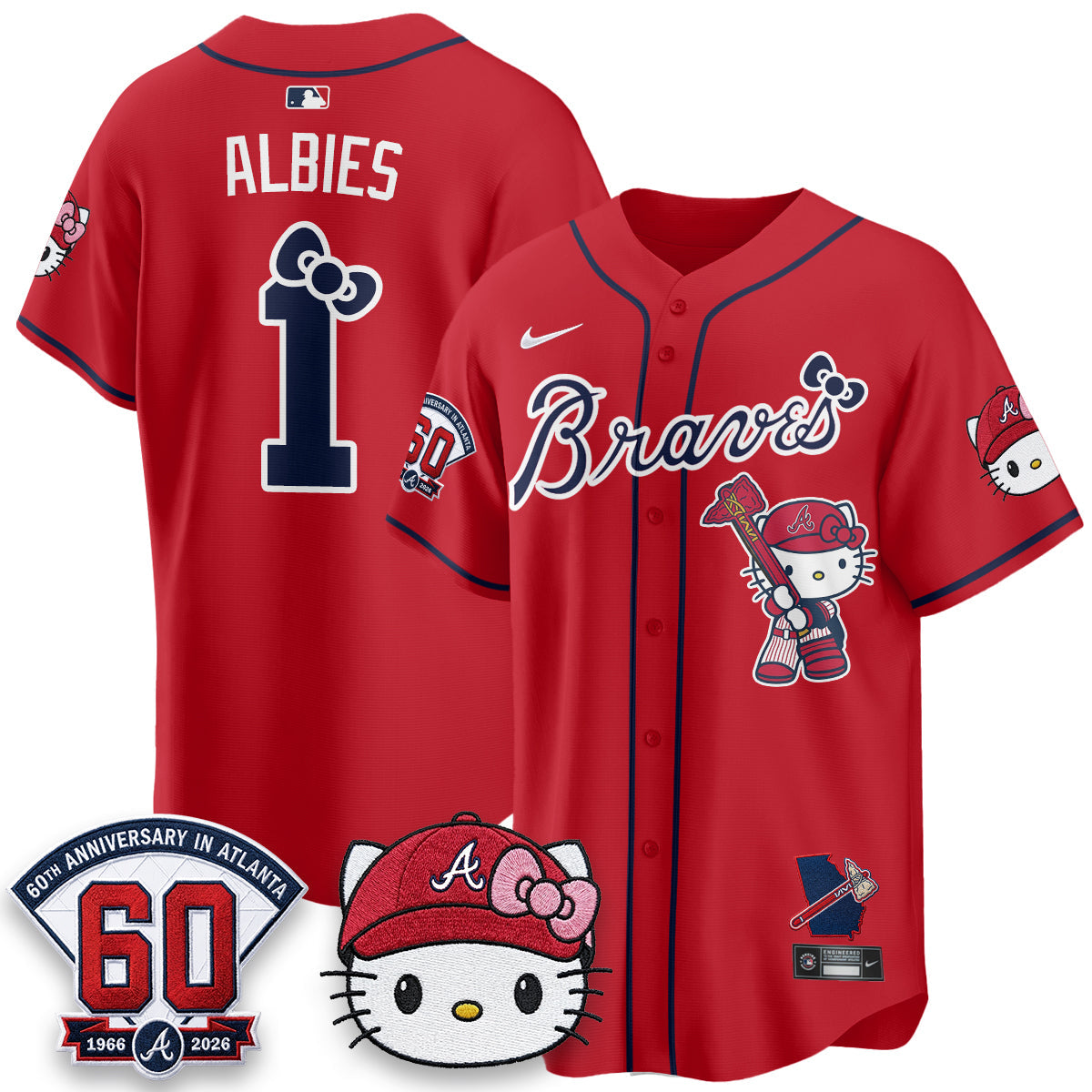 Atlanta Braves x Meow KT 2026 Vapor Limited Jersey - Stitched-Cuztomshoes