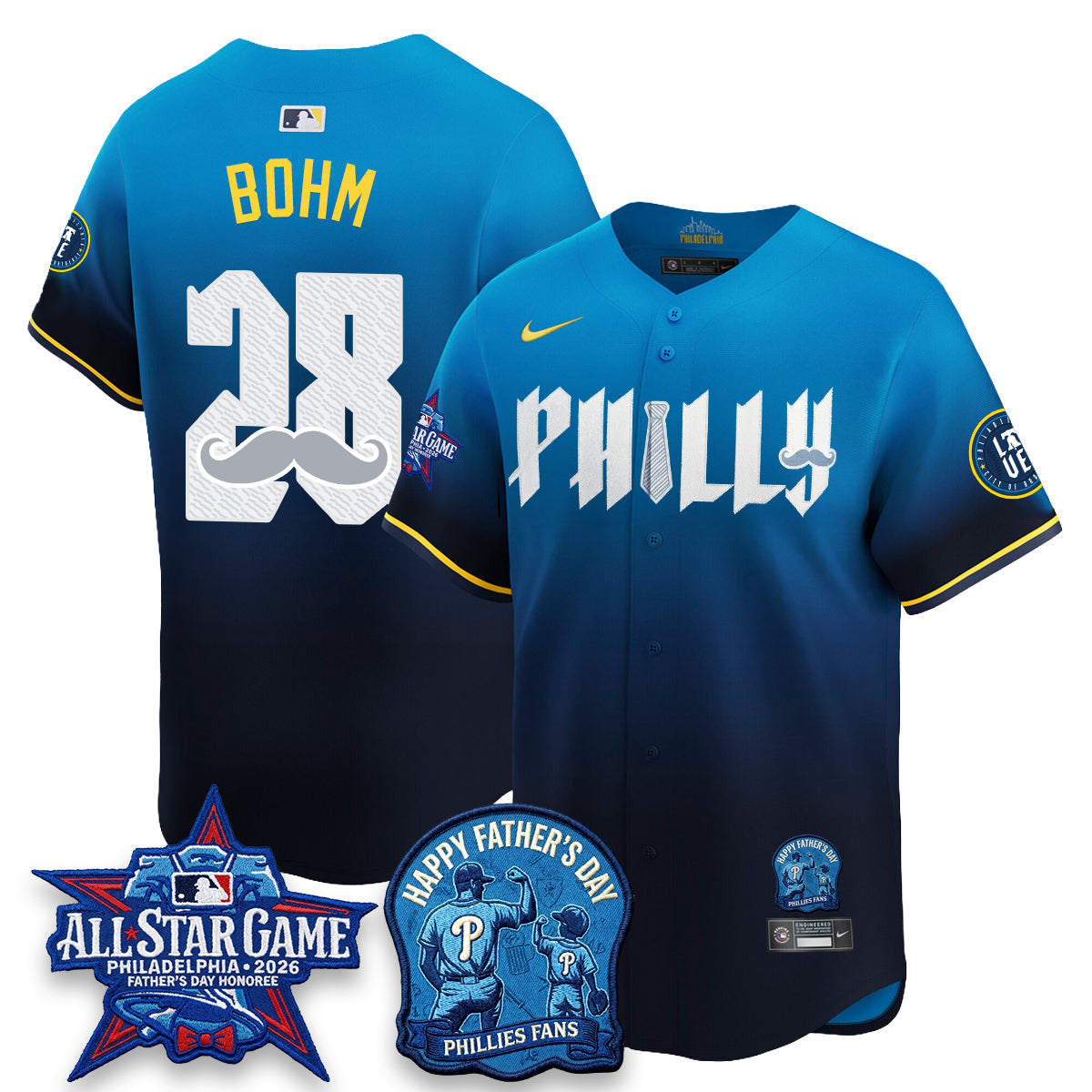 Philadelphia Phillies Happy Father's Day Vapor Jersey - Stitched