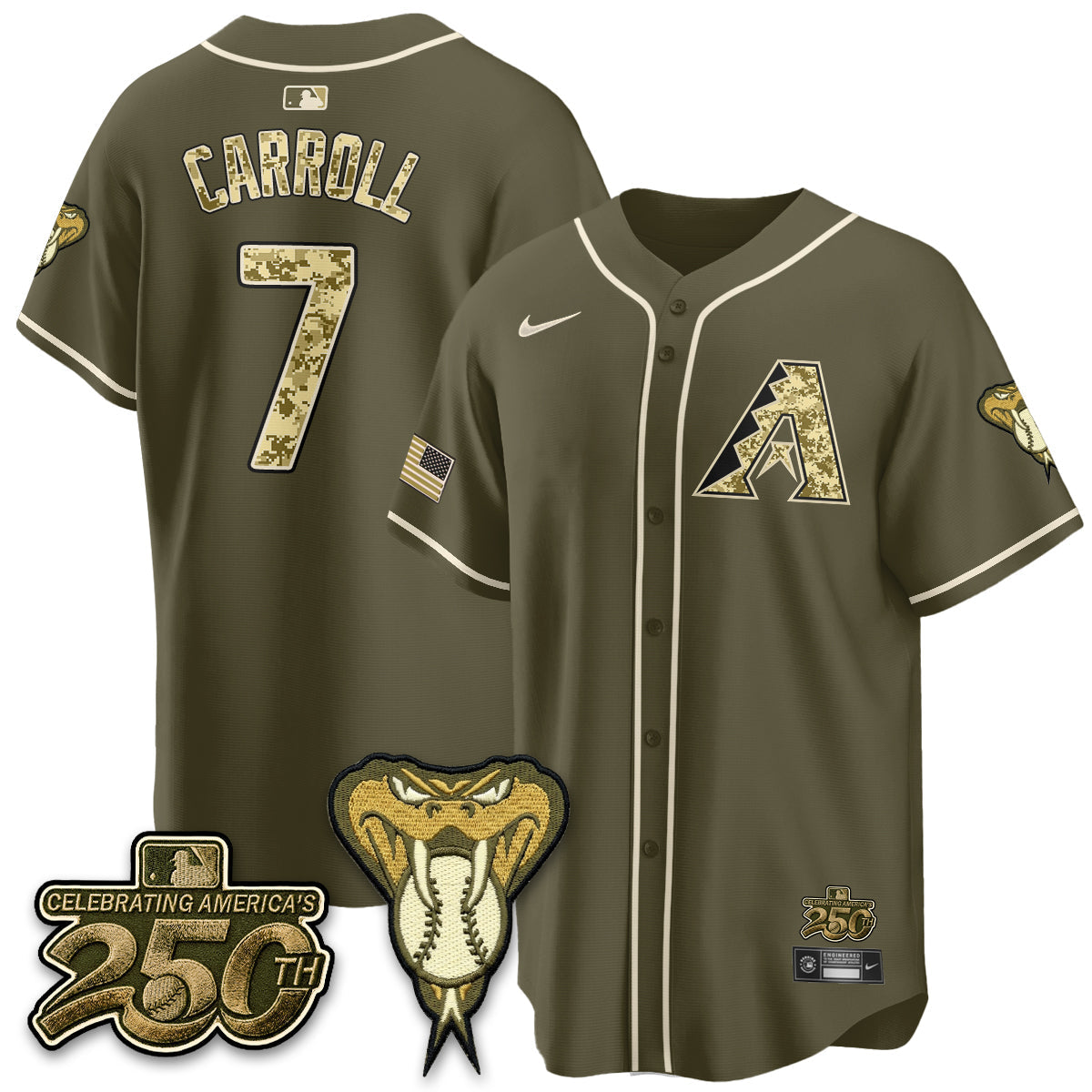 Arizona Diamonbacks Salute to Service 2026 Vapor Premier Limited Jersey - Stitched-Cuztomshoes