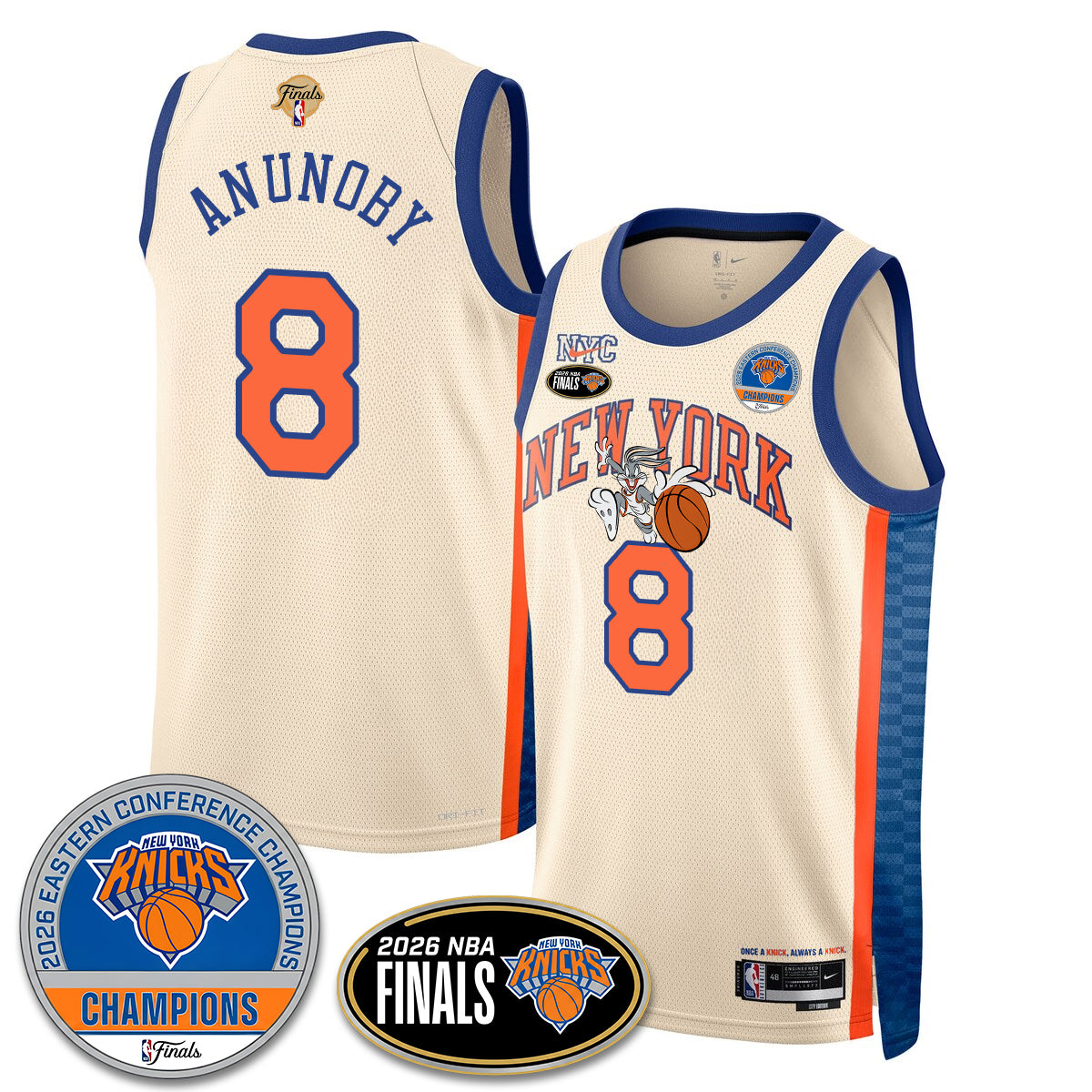 New York Knicks 2026 Basketball Eastern Conference Champions x Bunny Vapor Jersey - Stitched-Cuztomshoes