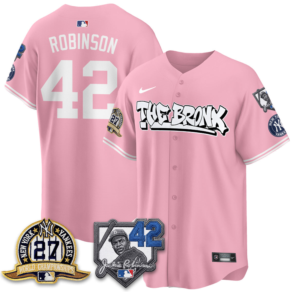 New York Yankees The Bronx 2026 Jackie Robinson Day Vapor Limited Jersey - Stitched