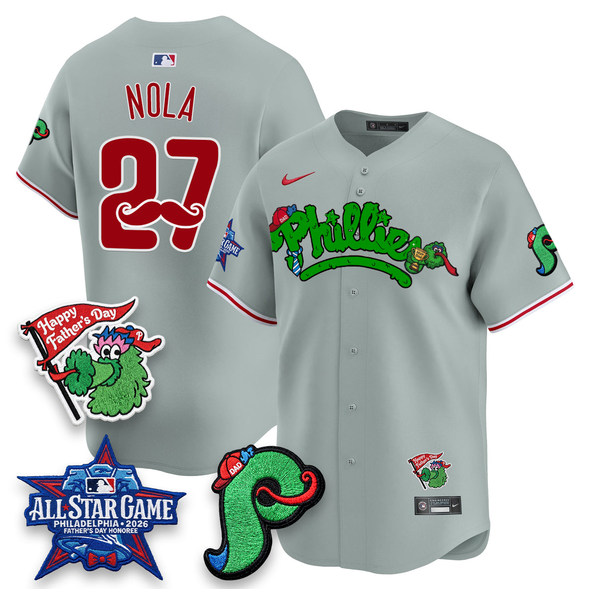 Philadelphia Phillies Happy Father's Day Vapor Jersey - Stitched