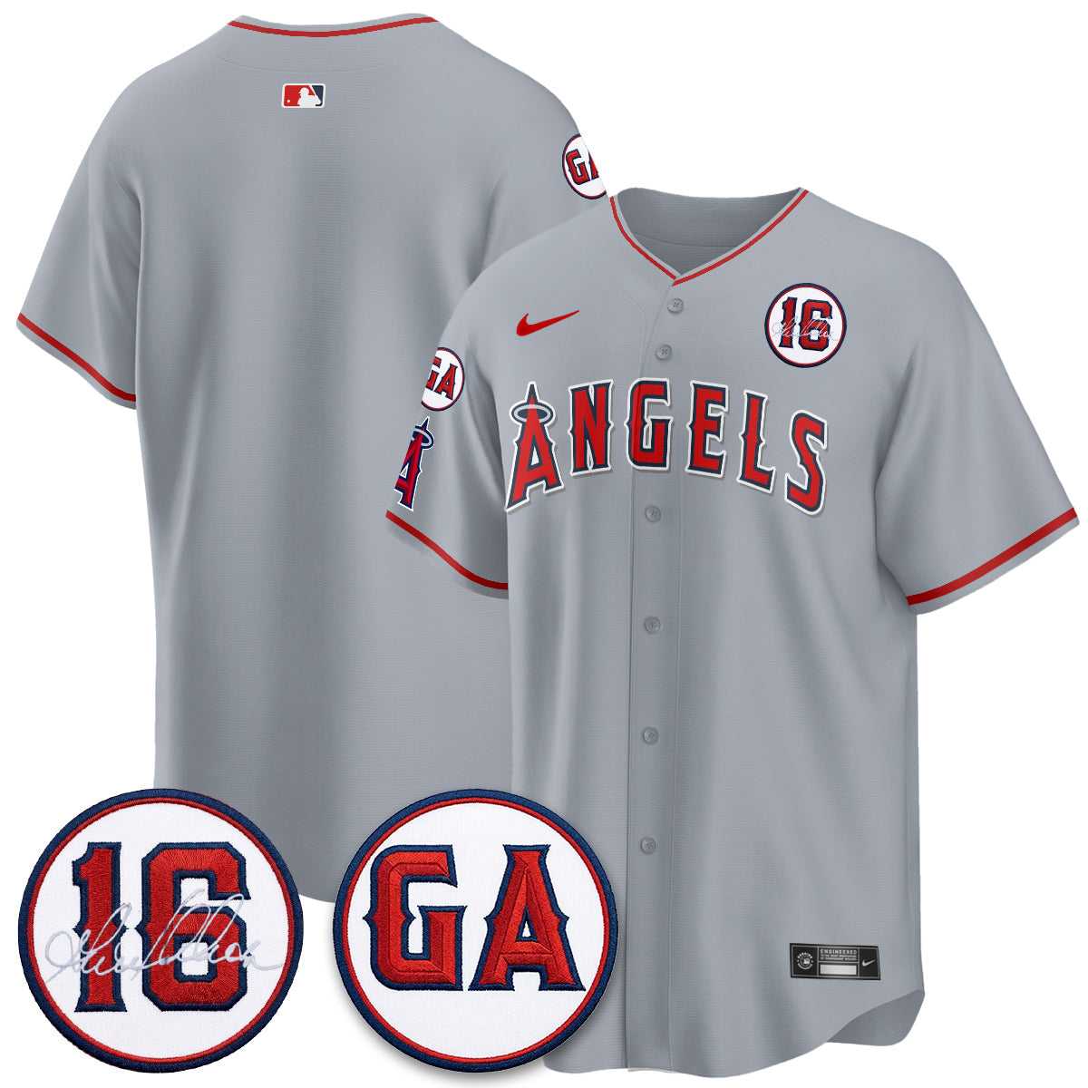 Los Angeles Angels Garret Anderson Tribute Patch Vapor Premier Limited Jersey - Stitched-Cuztomshoes
