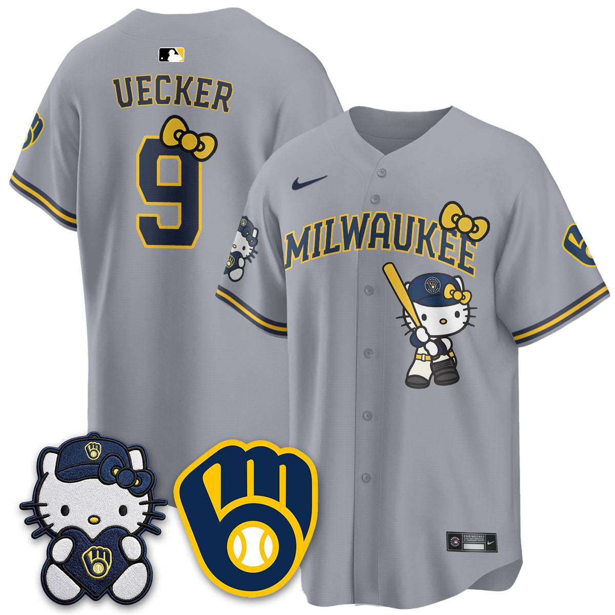 Milwaukee Brewers Meow KT Night Vapor Limited Jersey - Stitched-Cuztomshoes