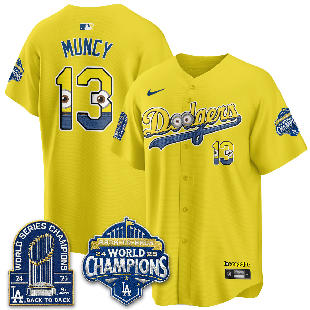 Los Angeles Dodgers x Yellow Capsules Vapor Jersey - Stitched-Cuztomshoes