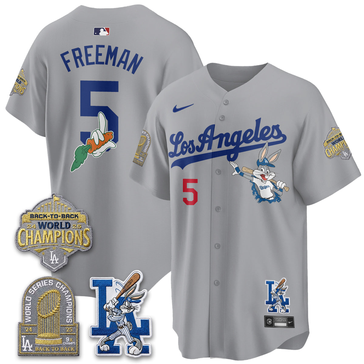 Los Angeles Dodgers Bunny Vapor Limited Jersey - Stitched-Cuztomshoes