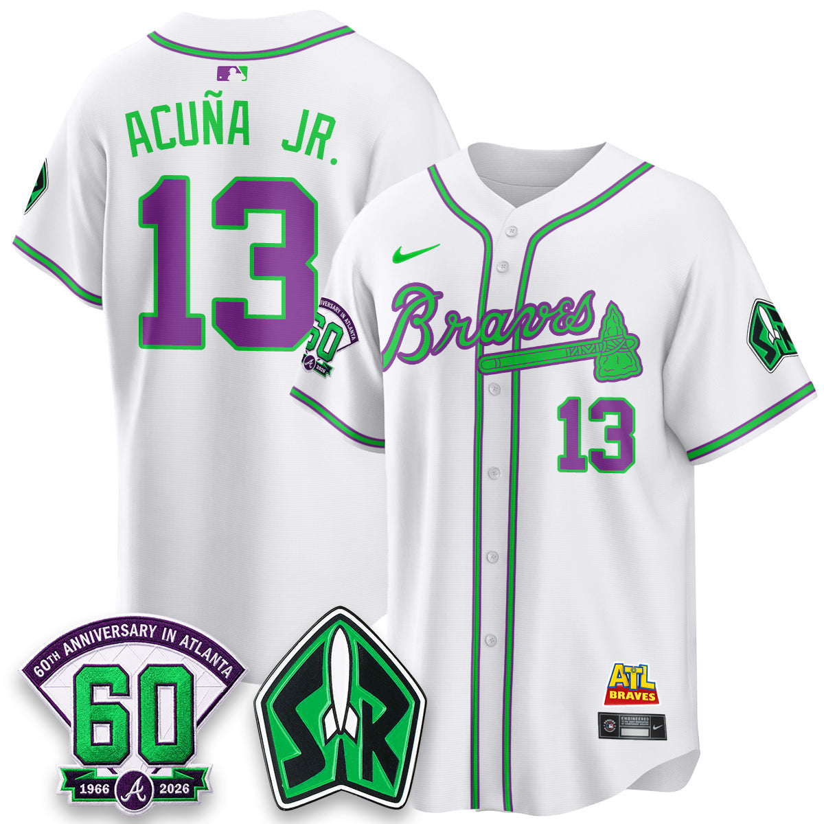 Atlanta Braves 60th Anniversary Space Ranger Edition Vapor Limited Jersey - Stitched