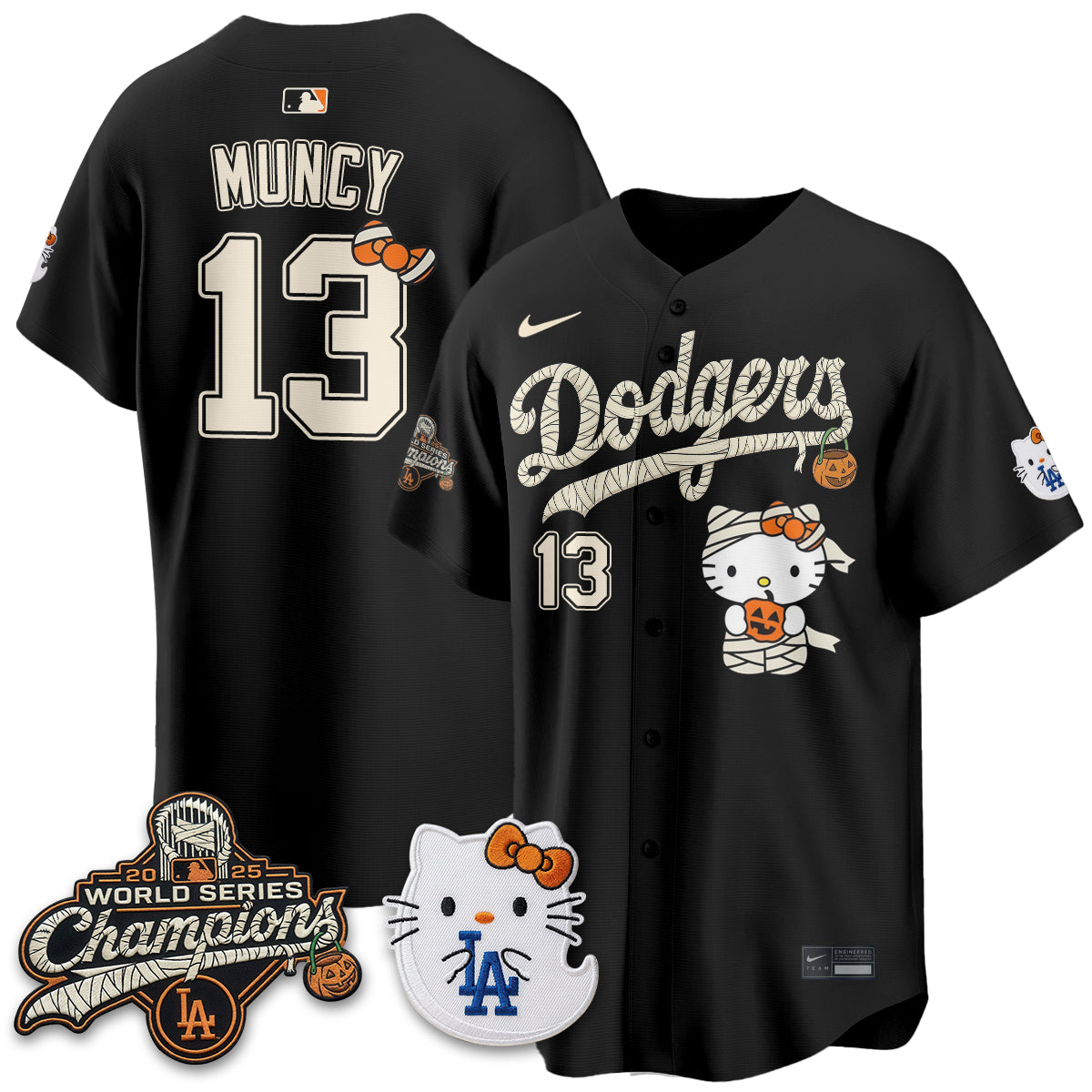 Los Angeles Dodgers Halloween 2026 Vapor Jersey V2- Stitched-Cuztomshoes
