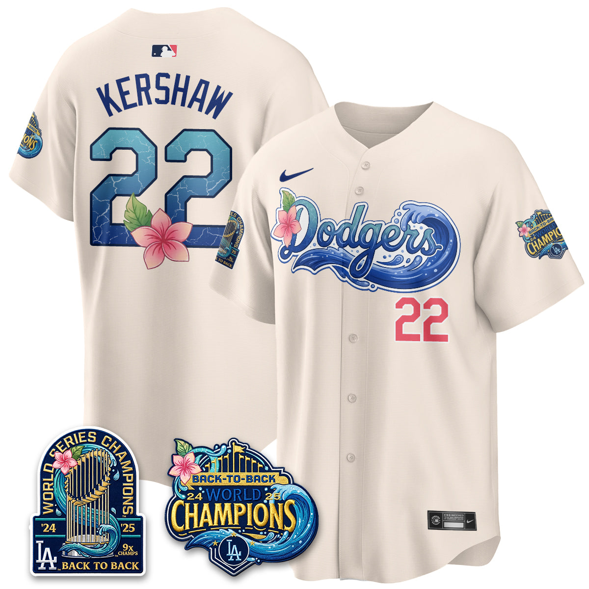 Los Angeles Dodgers Aloha Spirit Vapor Limited Jersey - Stitched-Cuztomshoes