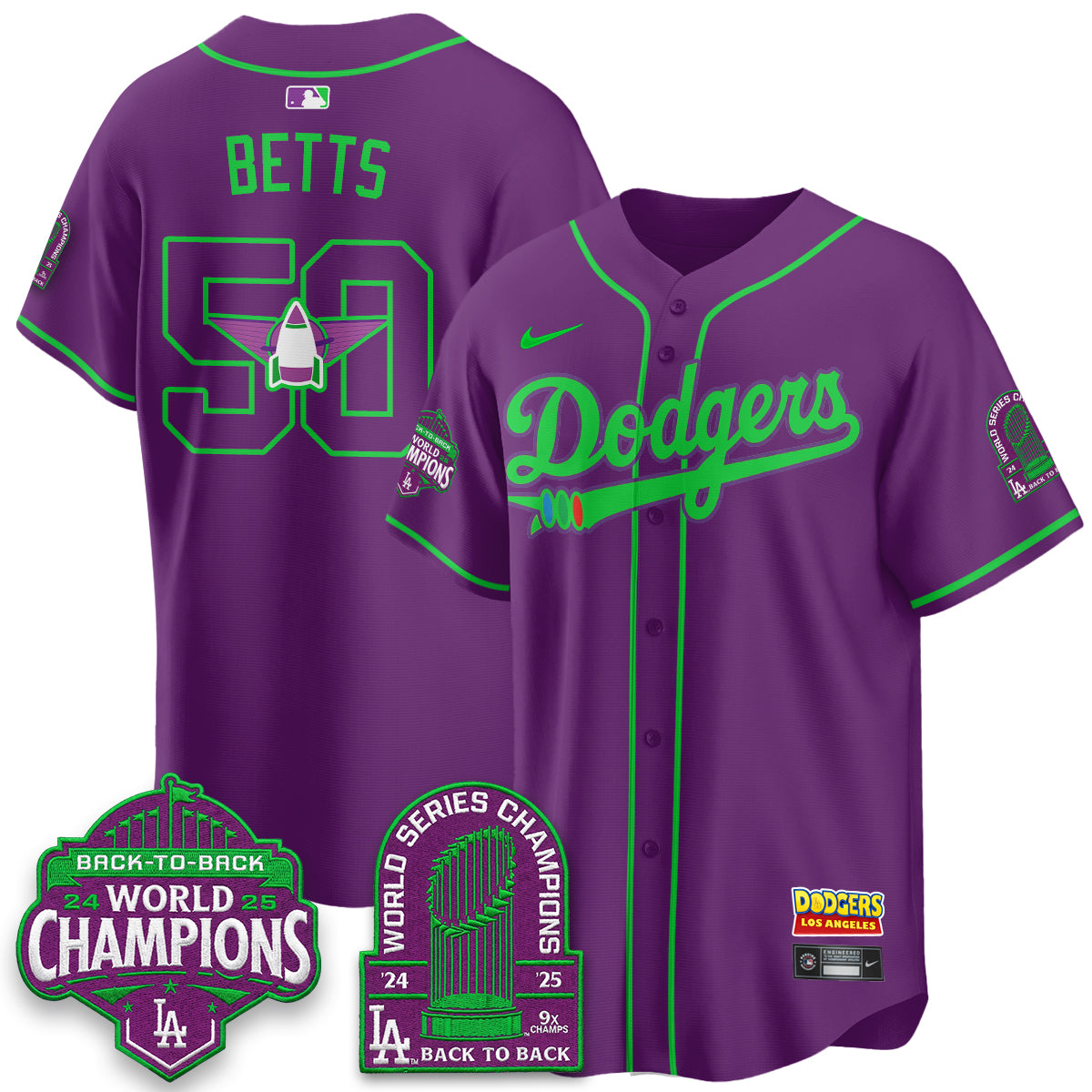 Los Angeles Dodgers 2026 Space Ranger Vapor Limited Jersey - Stitched-Cuztomshoes