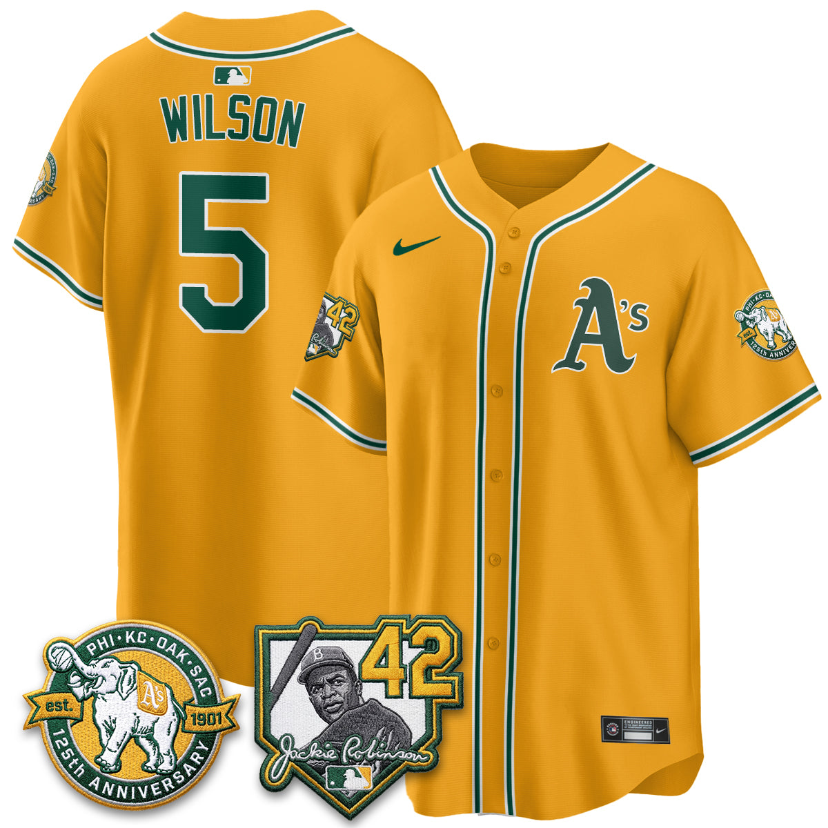 Athletics 2026 Jackie Robinson Day - Celebrating 125 Years Limited Vapor Jersey - Stitched-Cuztomshoes