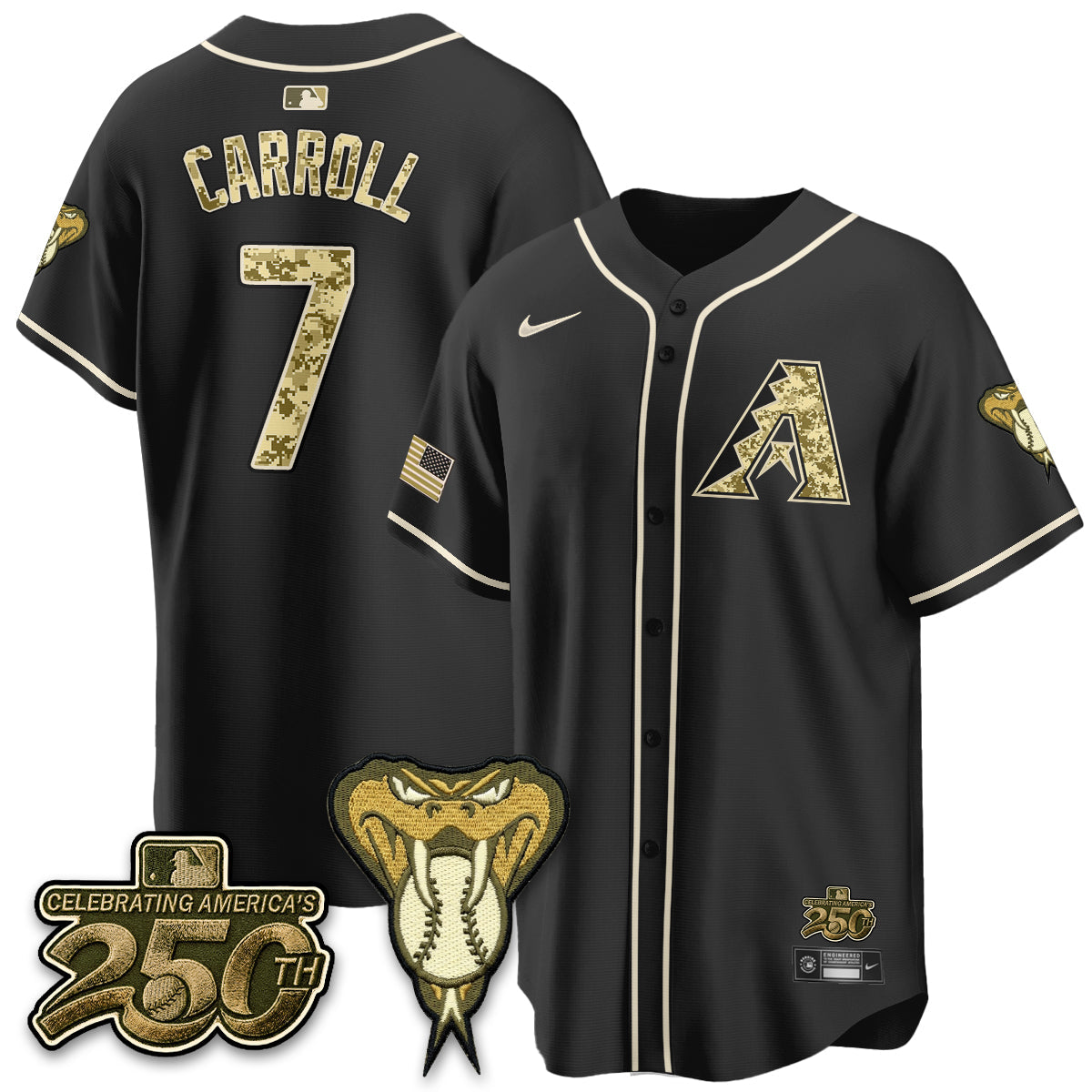 Arizona Diamonbacks Salute to Service 2026 Vapor Premier Limited Jersey - Stitched-Cuztomshoes