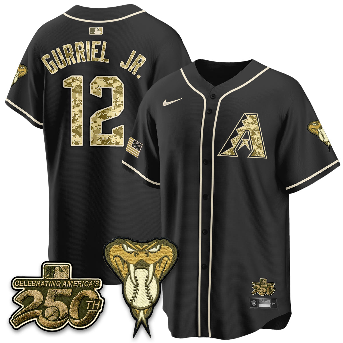 Arizona Diamonbacks Salute to Service 2026 Vapor Premier Limited Jersey - Stitched-Cuztomshoes