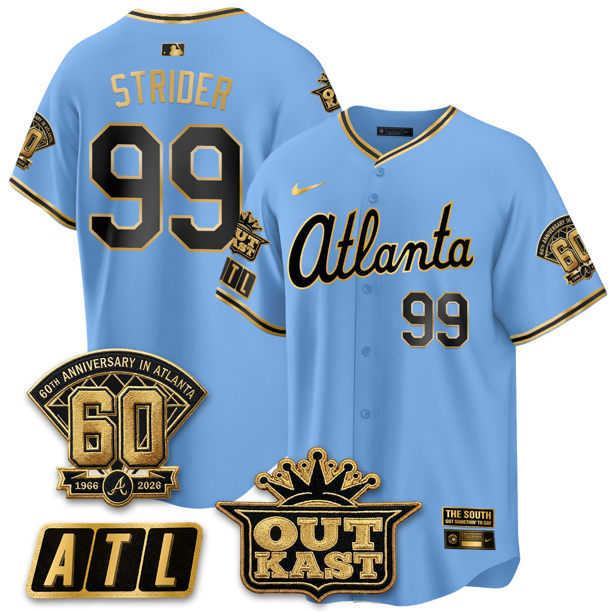 Atlanta Braves 2026 Gothic Edition Vapor Limited Jersey - Stitched