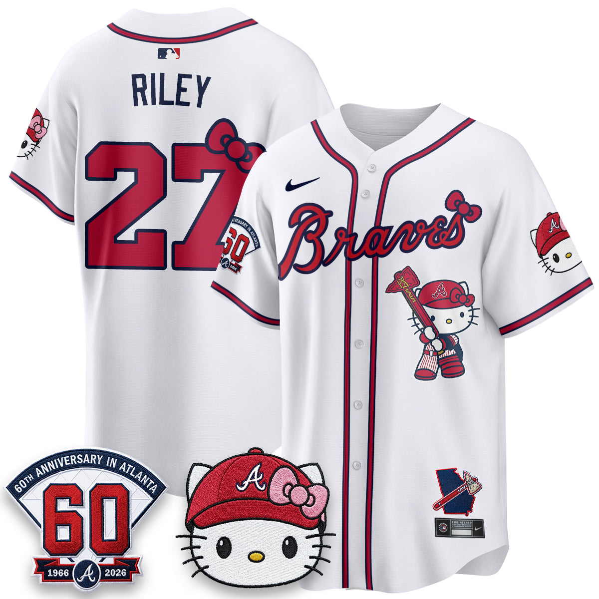 Atlanta Braves x Meow KT 2026 Vapor Limited Jersey - Stitched-Cuztomshoes