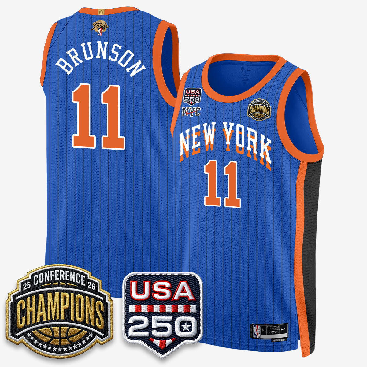 New York Knicks 2026 Basketball Eastern Conference Champions City Edition Jersey V2- Stitched-Cuztomshoes