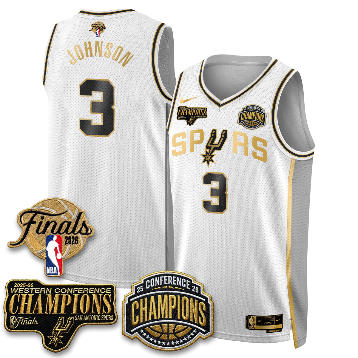 San Antonio Spurs 2026 Basketball  Western Conference Champions Vapor Special Edition Jersey - Stitched