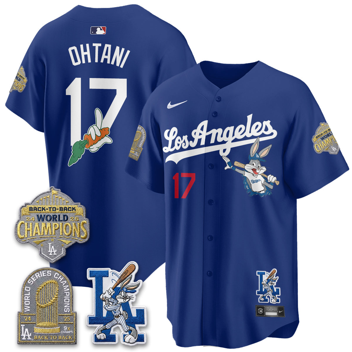 Los Angeles Dodgers Bunny Vapor Limited Jersey - Stitched-Cuztomshoes