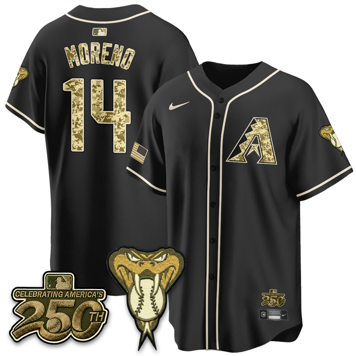 Arizona Diamonbacks Salute to Service 2026 Vapor Premier Limited Jersey - Stitched-Cuztomshoes