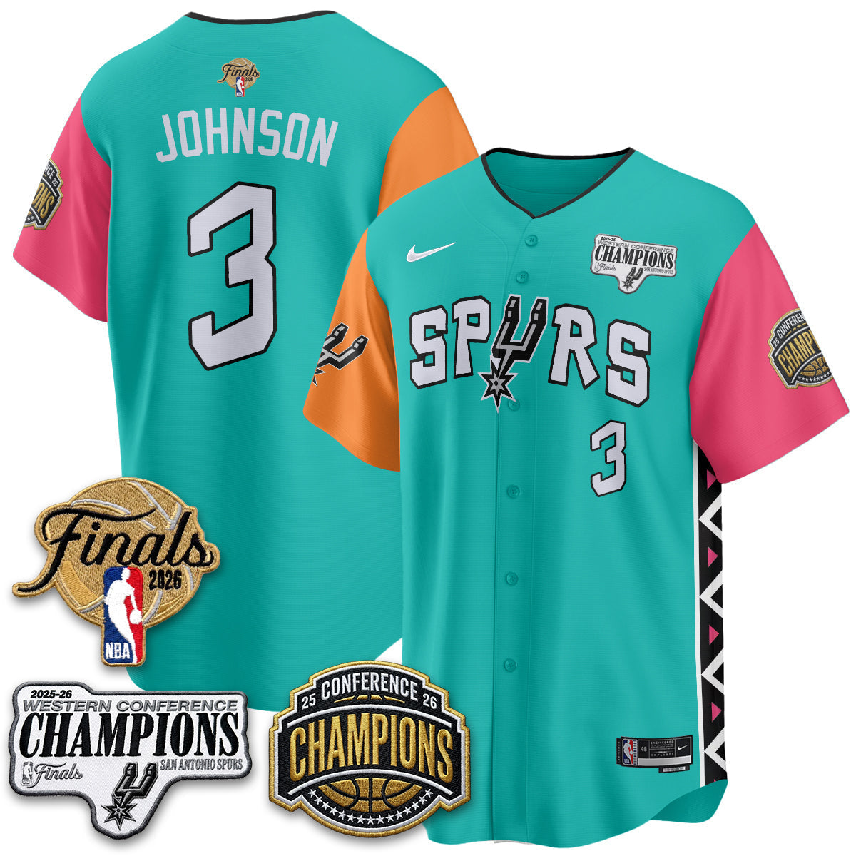 San Antonio Spurs 2026 Basketball Finals Vapor Jersey - Stitched