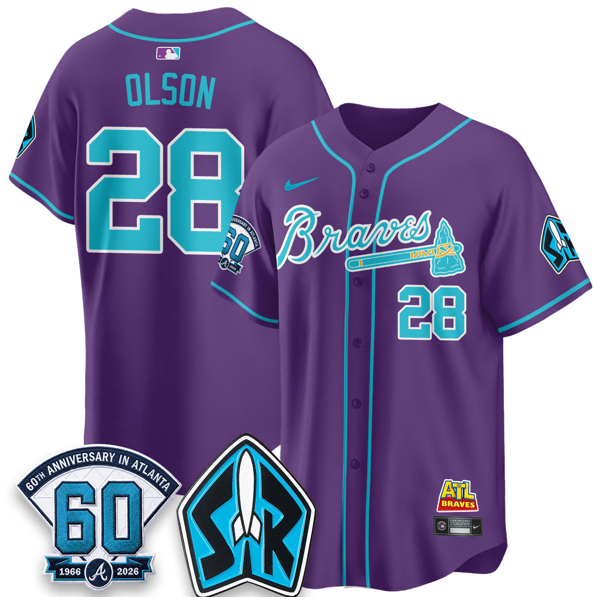 Atlanta Braves 60th Anniversary Space Ranger Edition Vapor Limited Jersey - Stitched