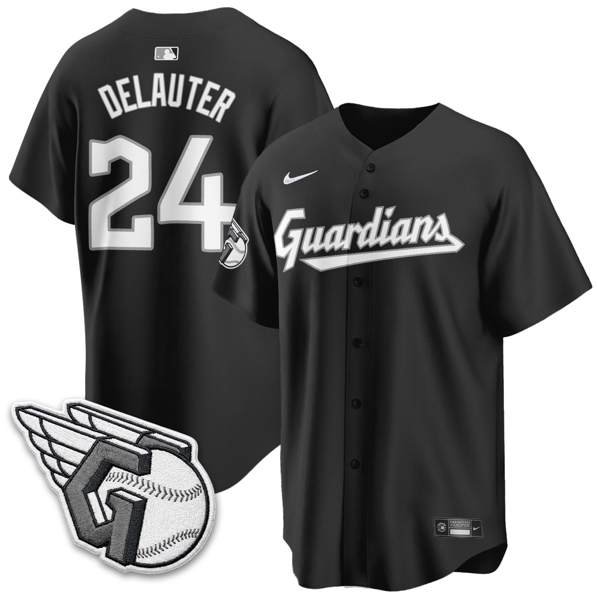 Cleveland Guardians 2026 Black Out Style Limited Vapor Jersey - Stitched