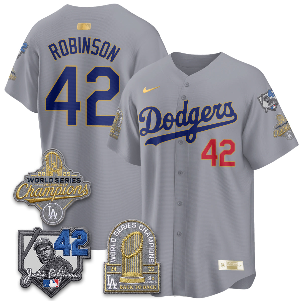 Los Angeles Dodgers 2026 Jackie Robinson New Era Vapor Limited Jersey - Stitched-Cuztomshoes