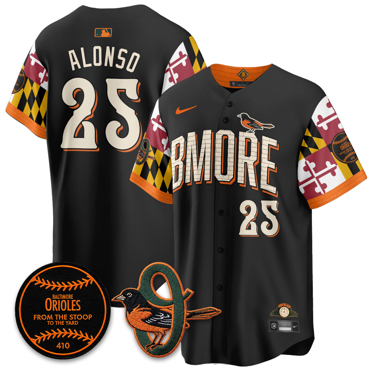 Baltimore Orioles x Maryland State Flag 2026 Vapor Jersey - Stitched-Cuztomshoes
