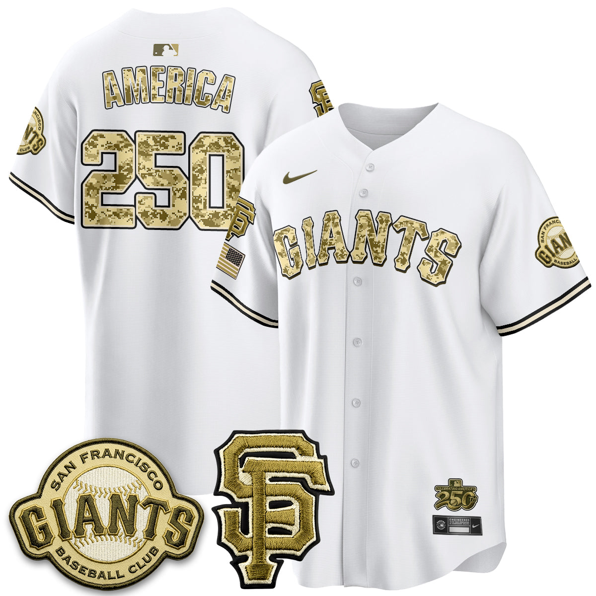 San Francisco Giants 2026 Armed Forces Day Jersey V2 - Stitched