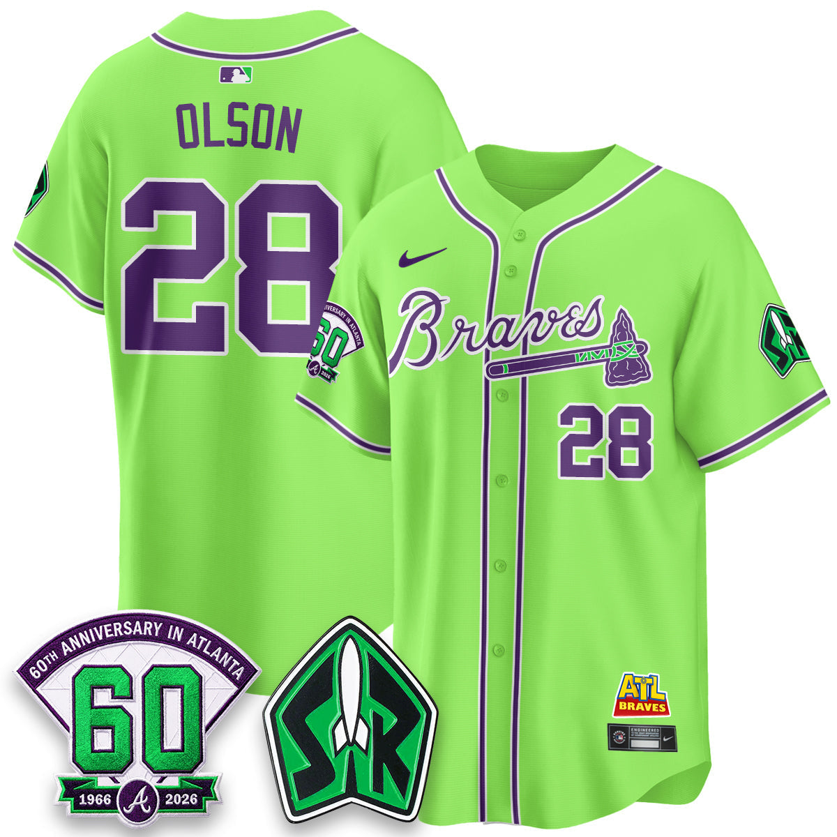 Atlanta Braves 60th Anniversary Space Ranger Edition Vapor Limited Jersey - Stitched