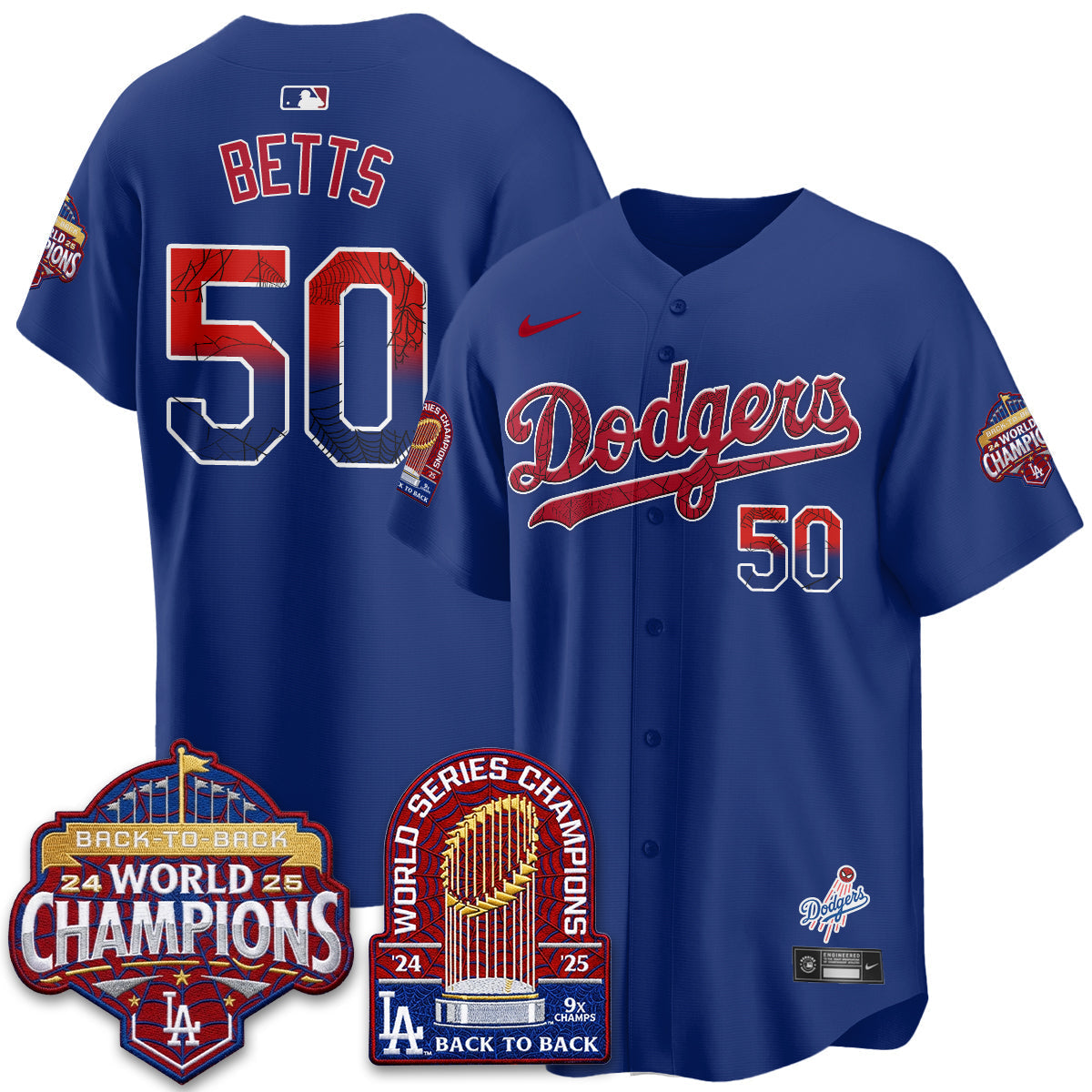 Los Angeles Dodgers x Web-Head 2026 Vapor Jersey - Stitched