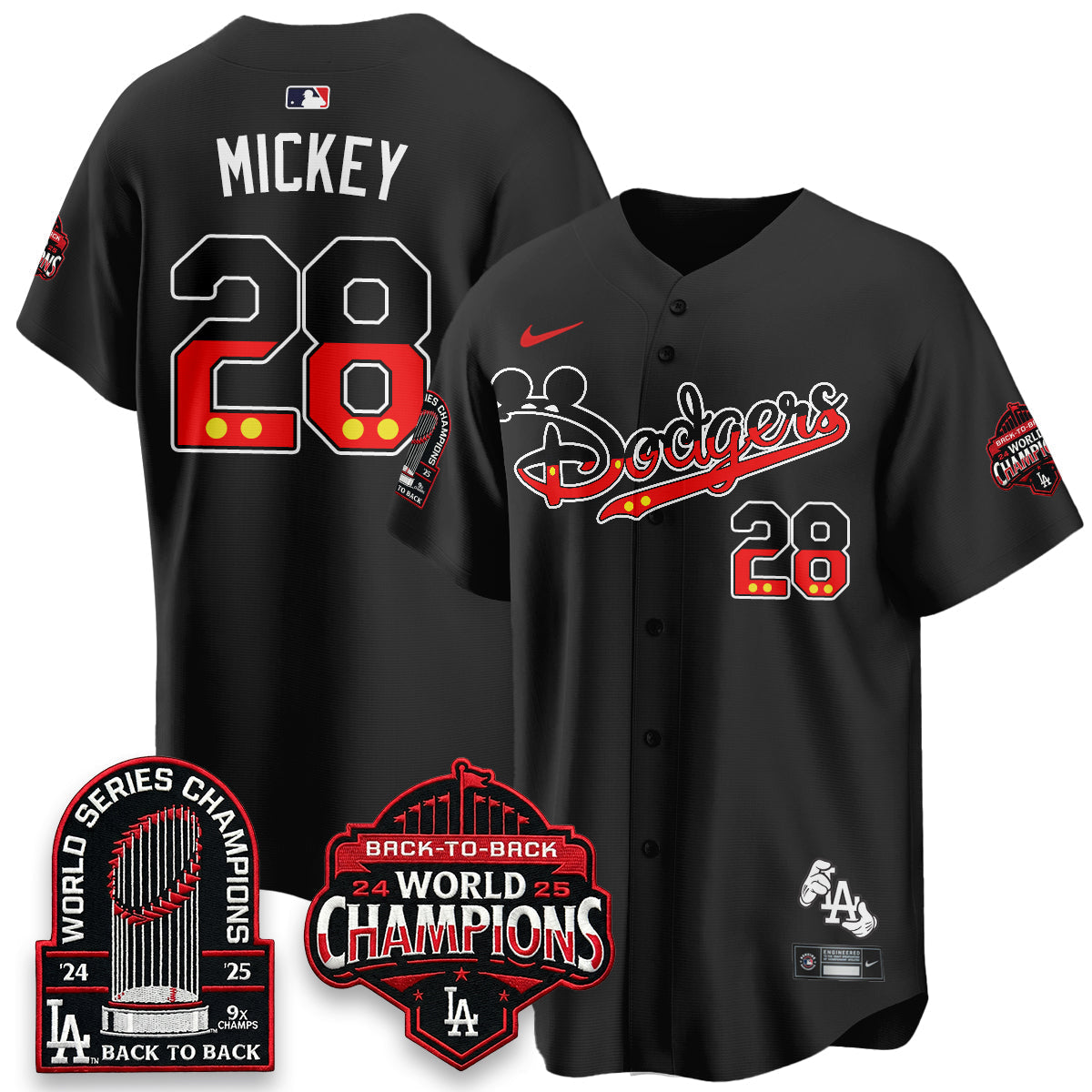Los Angeles Dodgers x Mouse Vapor Limited Jersey- Stitched-Cuztomshoes