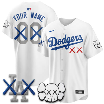 Los Angeles Dodgers x KAWS Edition Vapor Custom Jersey - Stitched-Cuztomshoes