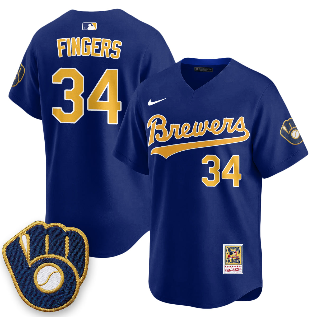 Milwaukee Brewers "Legacy Edition" Vapor Jersey - Stitched-Cuztomshoes