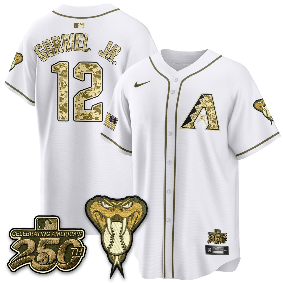 Arizona Diamonbacks Salute to Service 2026 Vapor Premier Limited Jersey - Stitched-Cuztomshoes