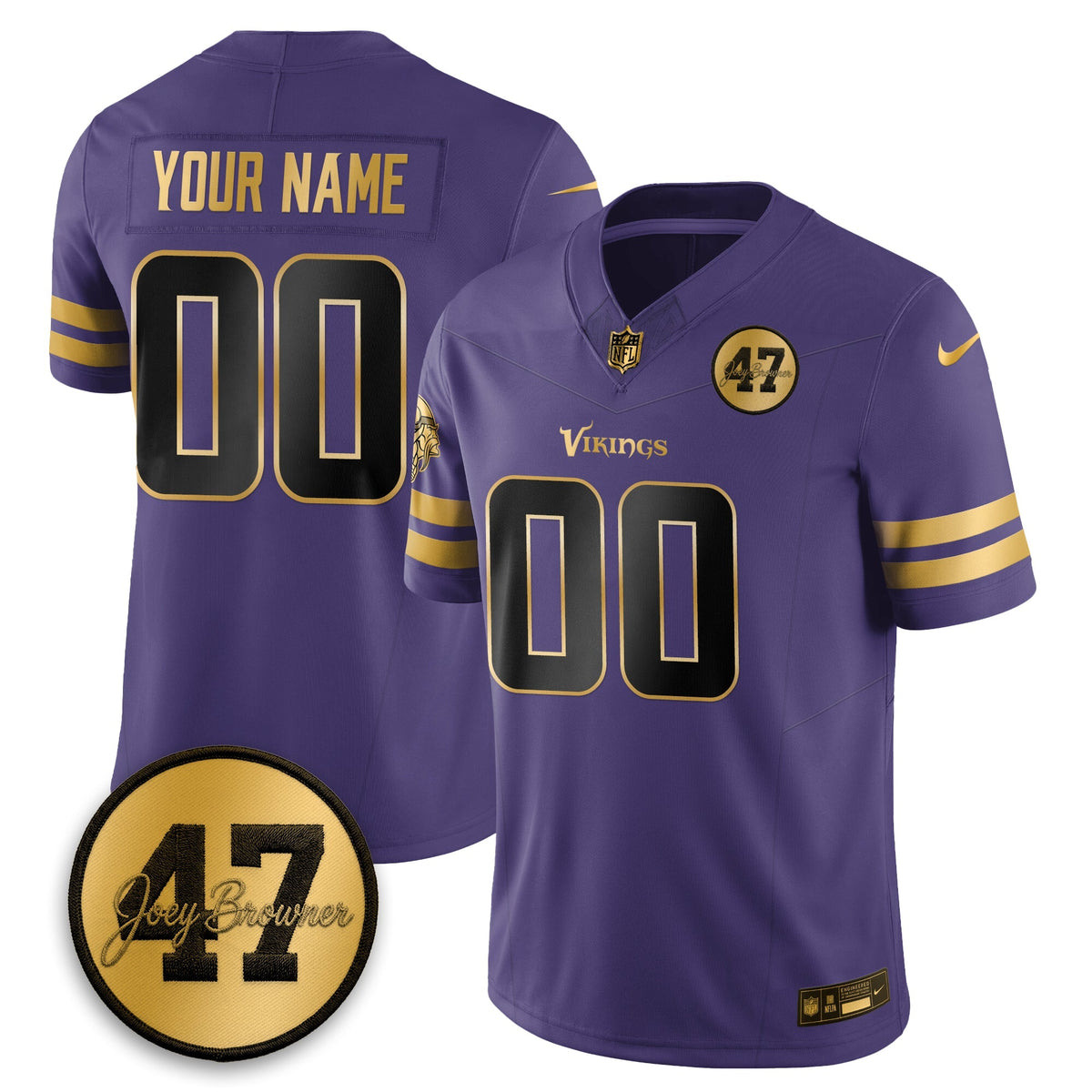 Minnesota Twins Joey Browner Thank You For Memories - 1960 Ð 2026 Football Vapor Limited Custom Jersey - Stitched-Cuztomshoes