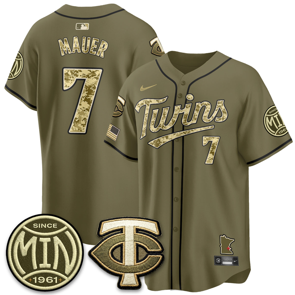 Minnesota Twins 2026 Armed Forces Day Jersey - Stitched