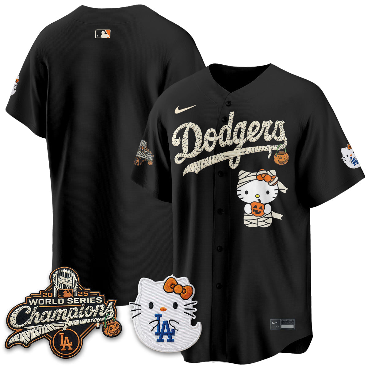 Los Angeles Dodgers Halloween 2026 Vapor Jersey V2- Stitched-Cuztomshoes