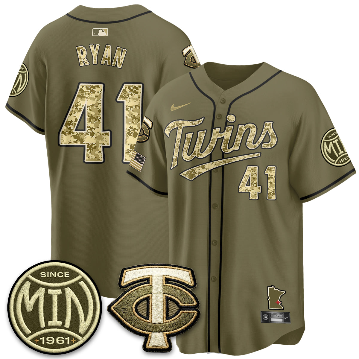 Minnesota Twins 2026 Armed Forces Day Jersey - Stitched