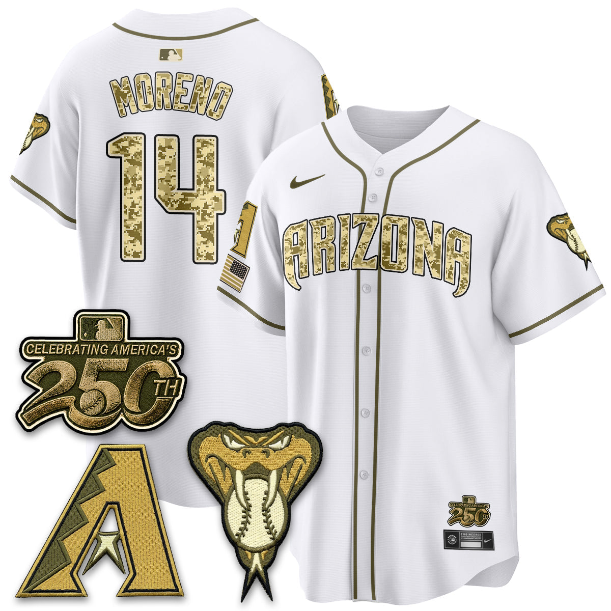 Arizona Diamonbacks Salute to Service 2026 Vapor Premier Limited Jersey - Stitched-Cuztomshoes