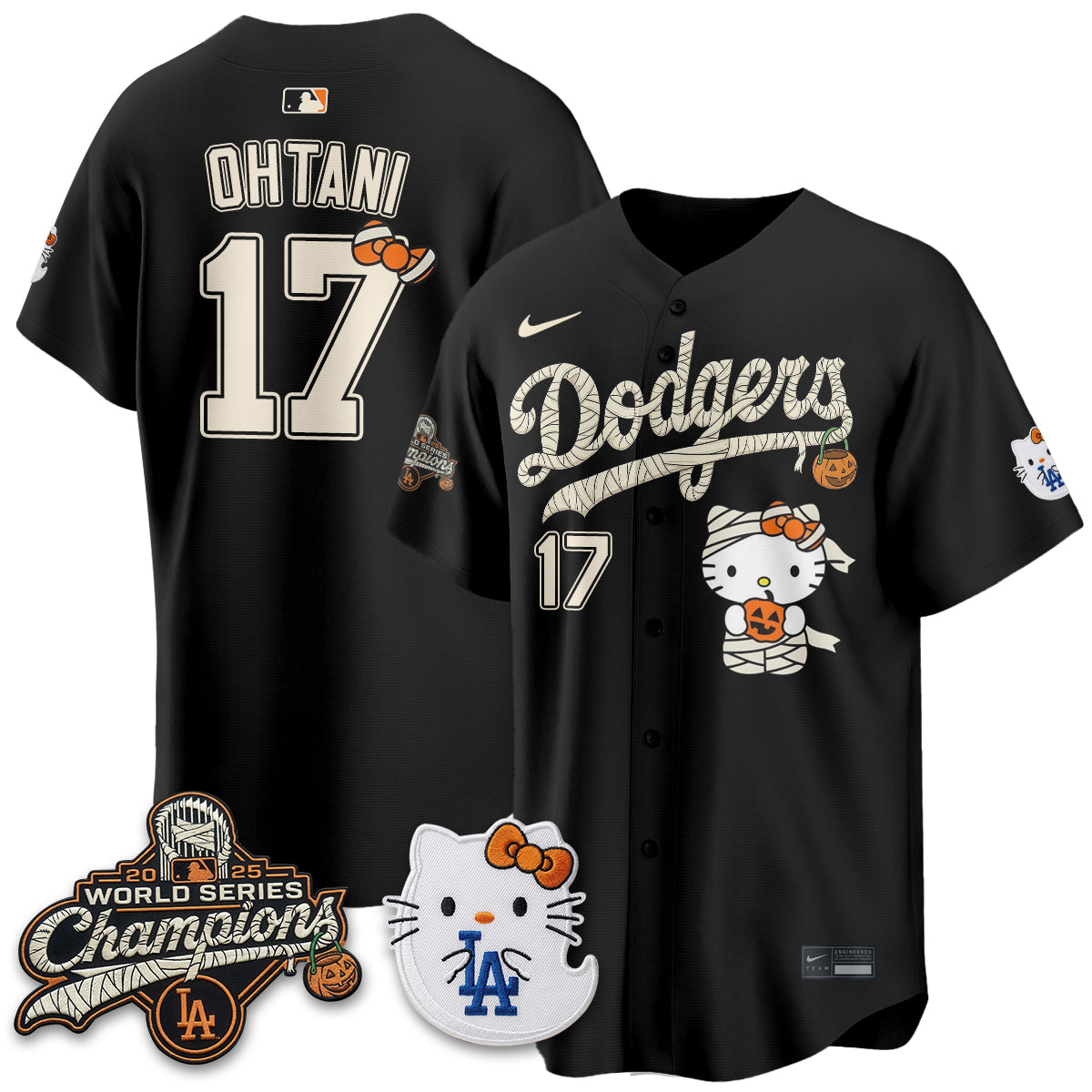 Los Angeles Dodgers Halloween 2026 Vapor Jersey V2- Stitched-Cuztomshoes
