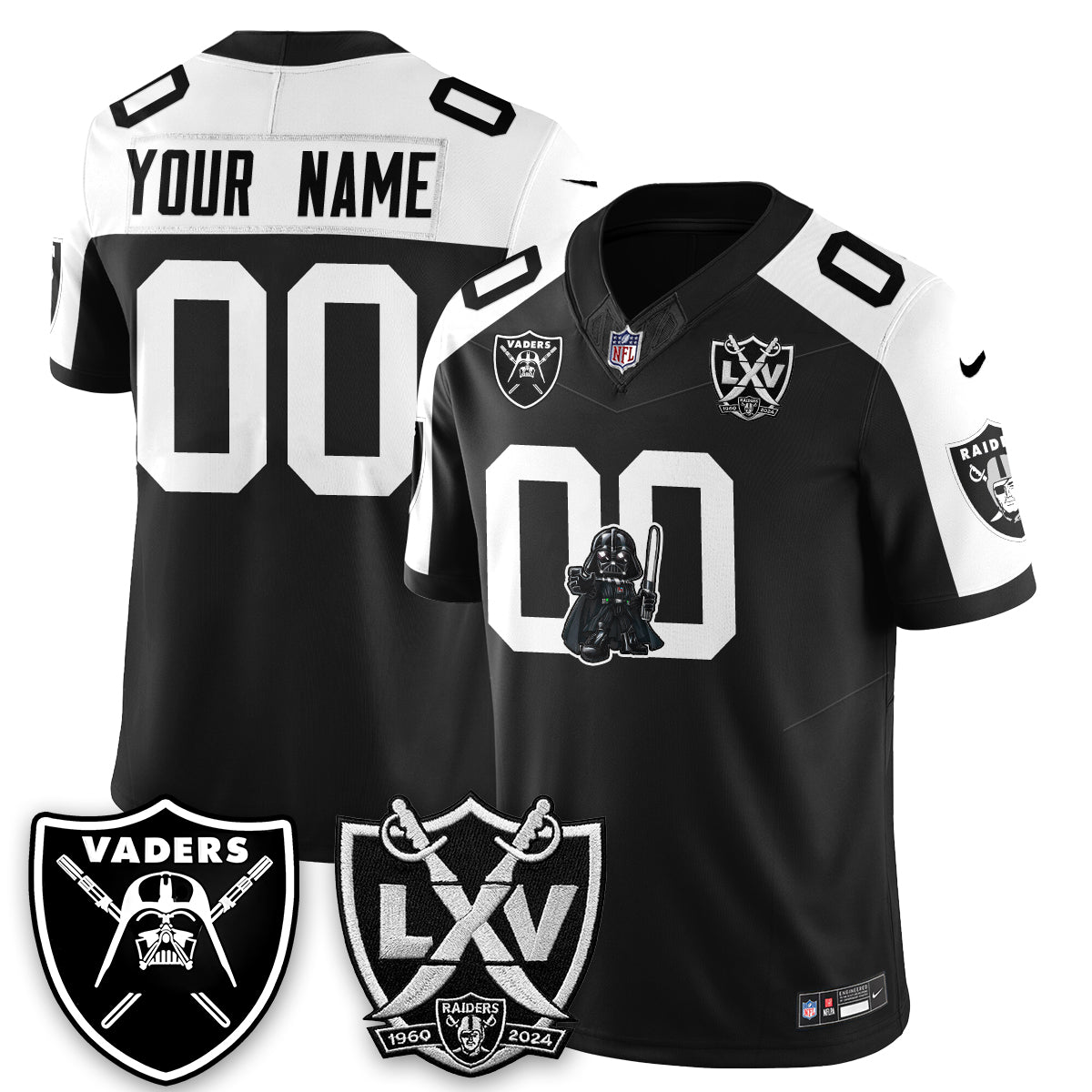 Las Vegas Raiders x Dark Lord Edition Vapor Custom Jersey - Stitched-Cuztomshoes