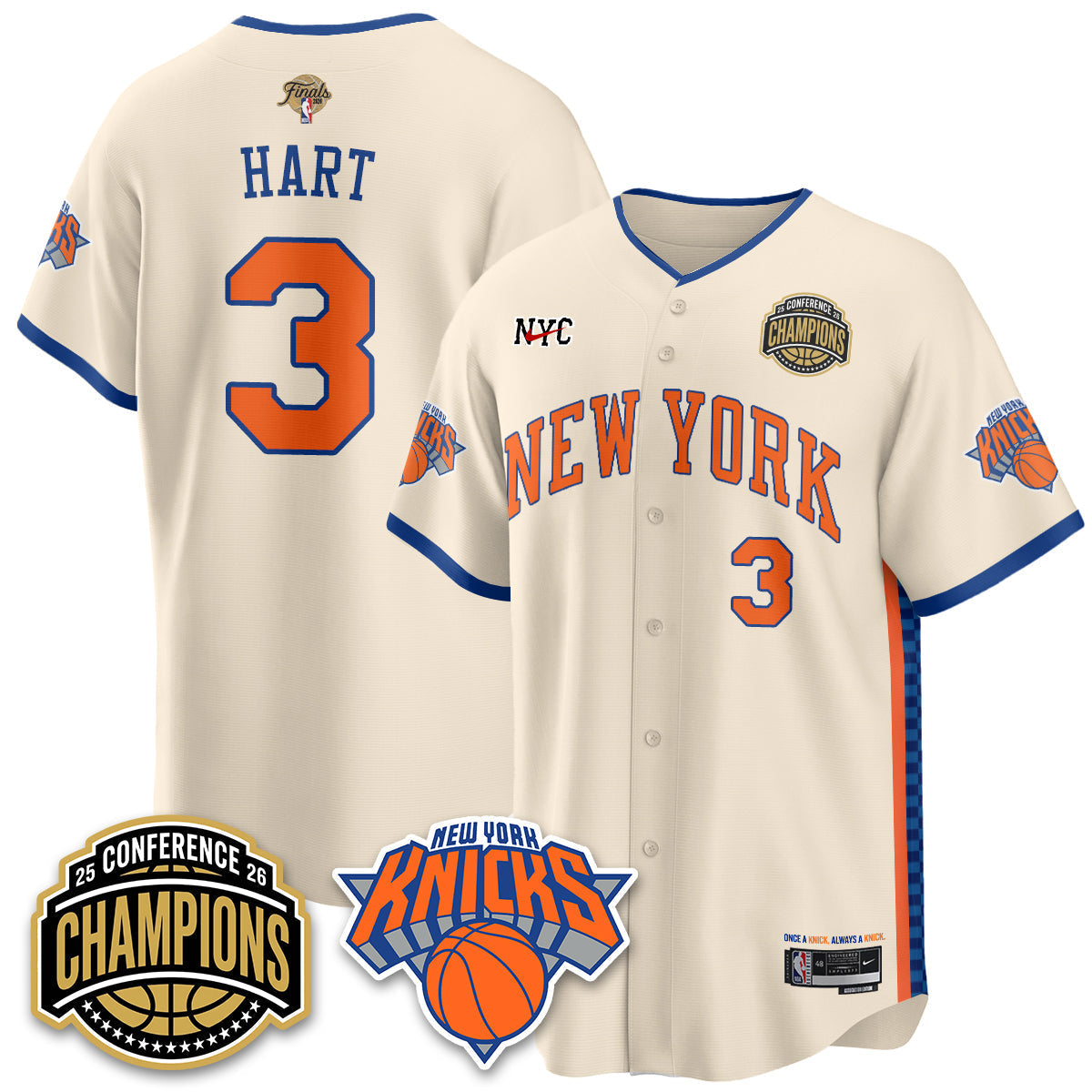 New York Knicks 2026 Basketball Finals Vapor City Edition Jersey V2- Stitched-Cuztomshoes