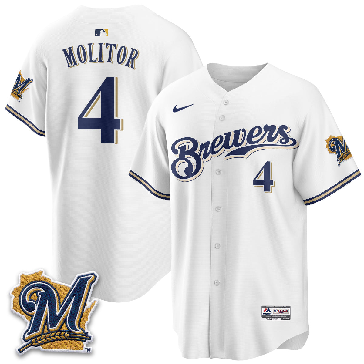 Milwaukee Brewers "Legacy Edition" Vapor Jersey - Stitched-Cuztomshoes