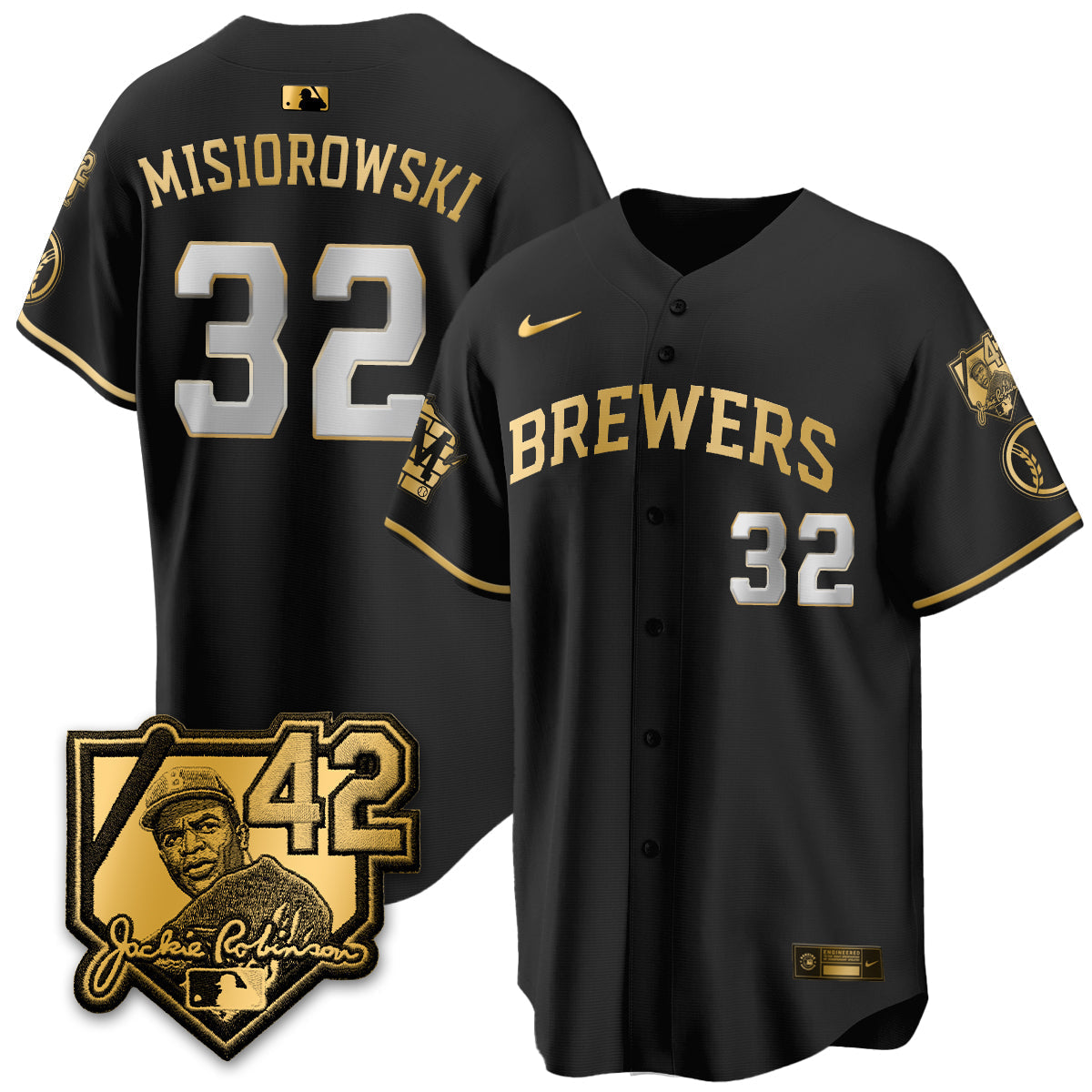 Milwaukee Brewers 2026 New Era Vapor Limited Jersey - Stitched-Cuztomshoes