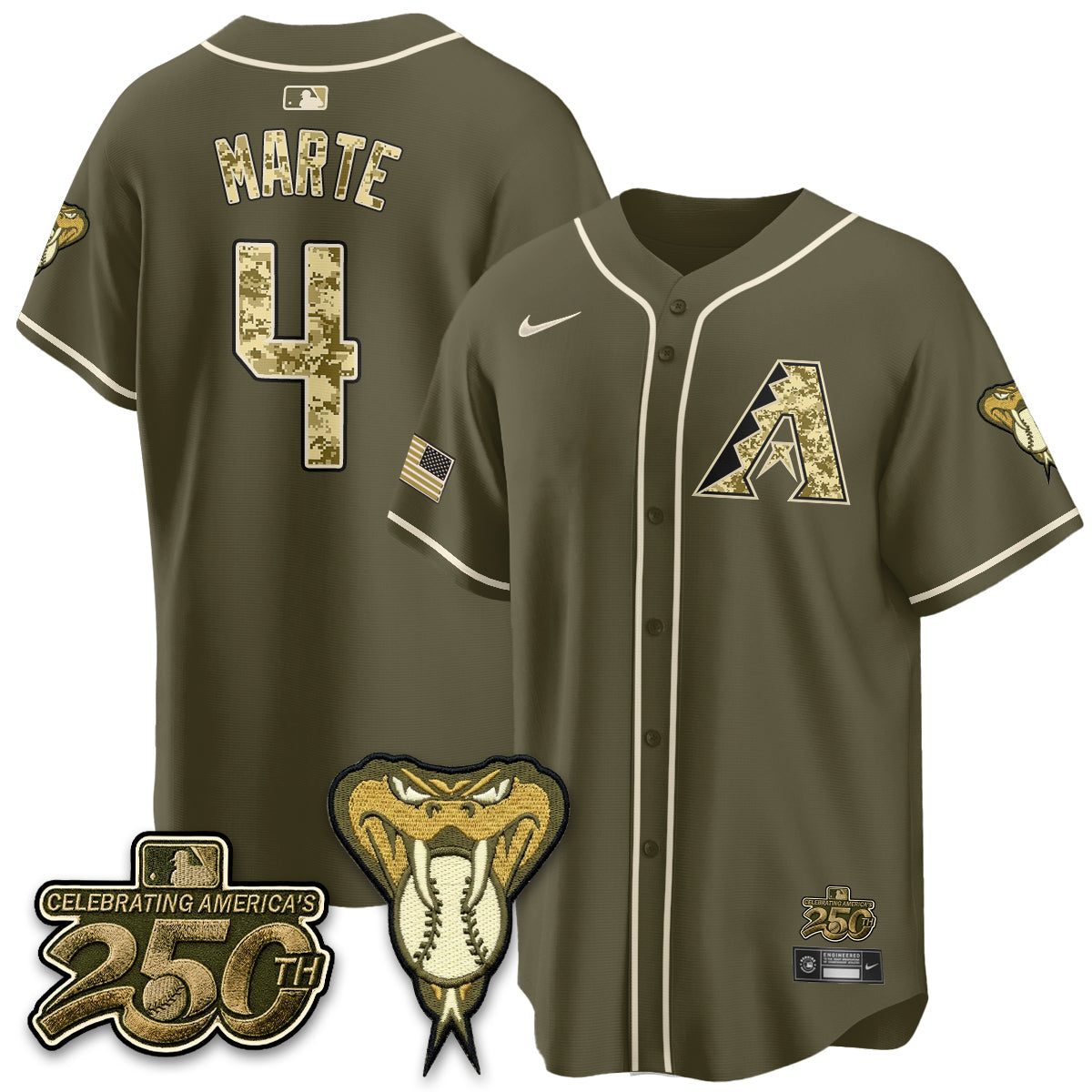Arizona Diamonbacks Salute to Service 2026 Vapor Premier Limited Jersey - Stitched-Cuztomshoes